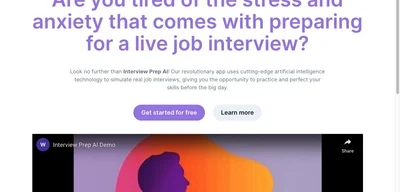 Screenshot of Interview Prep AI
