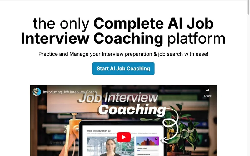 Screenshot of Jobinterview.coach
