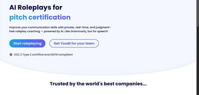 Screenshot of Yoodli